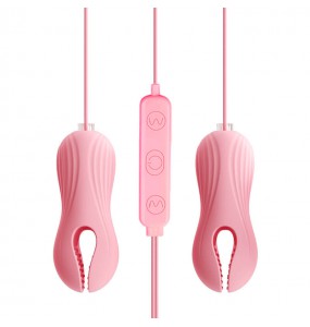 MizzZee - HeartJoy Vibrating Nipple Clamps (USB Power Supply)